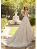 Sheer Long Sleeves Beaded Lace Tulle Gorgeous Wedding Dress